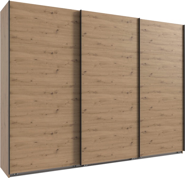 Wimex Kleiderschrank »Mugano, Made in Germany, Lieferung bis in Deine Etage und Stellort«, (wähle Deine Ausstattung: Basic oder Premium!), 3 Schwebetüren, grosse Grössen, mit oder ohne Spiegel, Metallgriffe