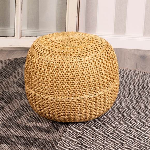 Obsession Sitzkissen »My Pouf Exo«, (1 St.), Sitzhocker, rund, Strickoptik, In- und Outdoor geeignet