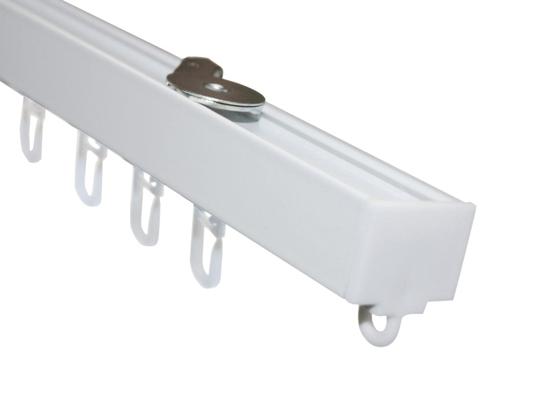 GARDINIA Vorhangschiene »Luna«, Fixmass, Aluminium-Vorhangschienen Set Luna