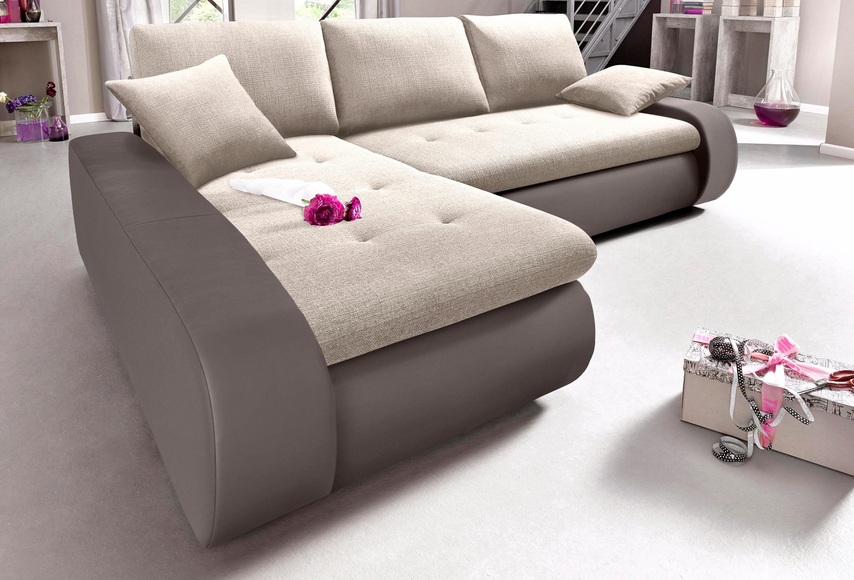 TRENDMANUFAKTUR Ecksofa, wahlweise XL oder XXL