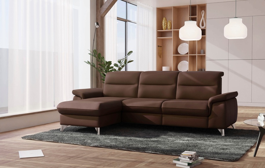 SCHÖNER WOHNEN LAMINAT Ecksofa, wahlweise mit motorischer Relaxfunktion