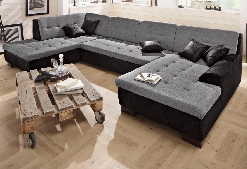 Home affaire Wohnlandschaft »Bergen«, wahlweise mit Bettfunktion