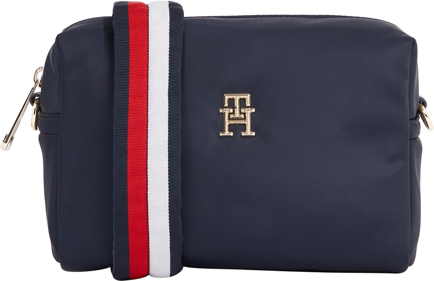 Tommy Hilfiger Umhängetasche »TH FLOW LRG CROSSOVER SOLID«, mit modisch gestreiftem Schulteriemen