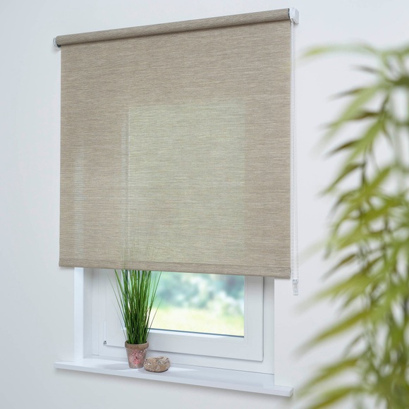 Liedeco Seitenzugrollo »Struktur«, Lichtschutz, mit Bohren, freihängend, Welle 36 mm stabiler Kettenzug