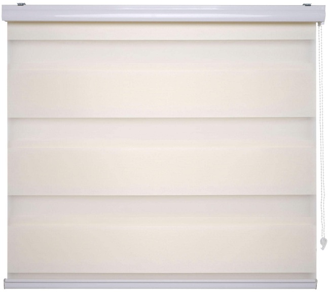 Doppelrollo »DUO-Rollo mit 20 cm Streifen«, Liedeco, Lichtschutz, mit Bohren