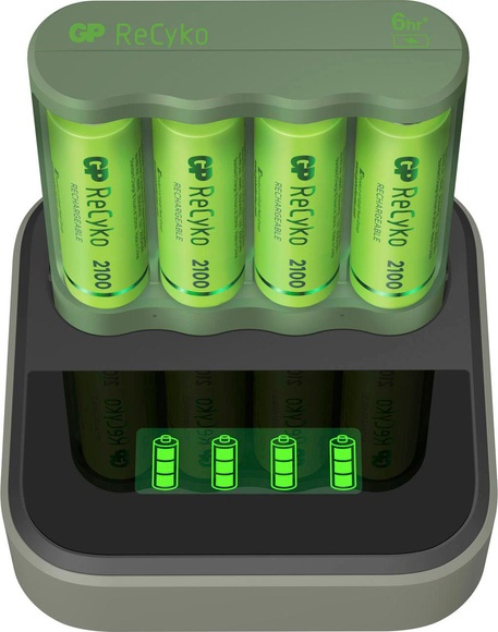 GP Batteries Basic-Line Docking-Station Rundzellen-Ladegerät inkl. Akkus NiMH Micro (AAA), Mignon (AA)