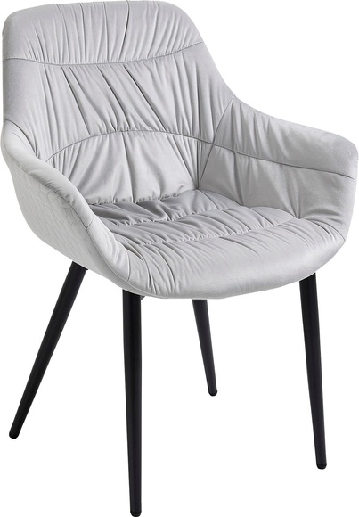 SalesFever Armlehnstuhl, Samt-Polyester, 2-fach gesteppt