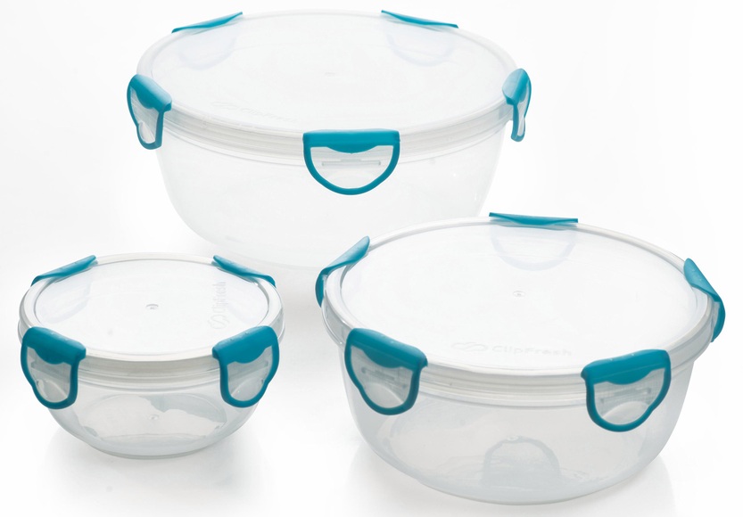 Genius® Frischhaltedosen, rund, 3-teilig, »Clip Fresh«