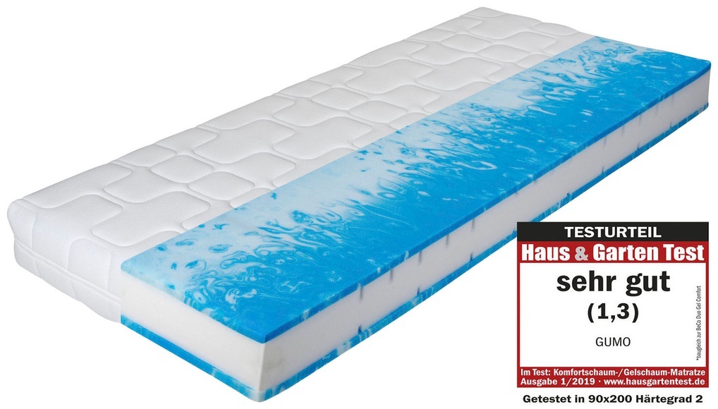 Beco Gelschaummatratze »GUMO«, 20 cm cm hoch, (1 St.), Matratze in diversen Grössen erhältlich, hautfreundliche Matratze