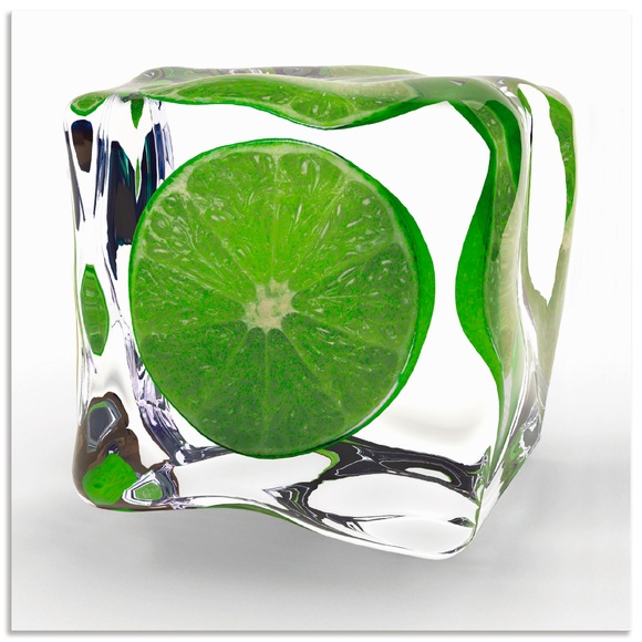 Artland Wandbild »Limette im Eiswürfel«