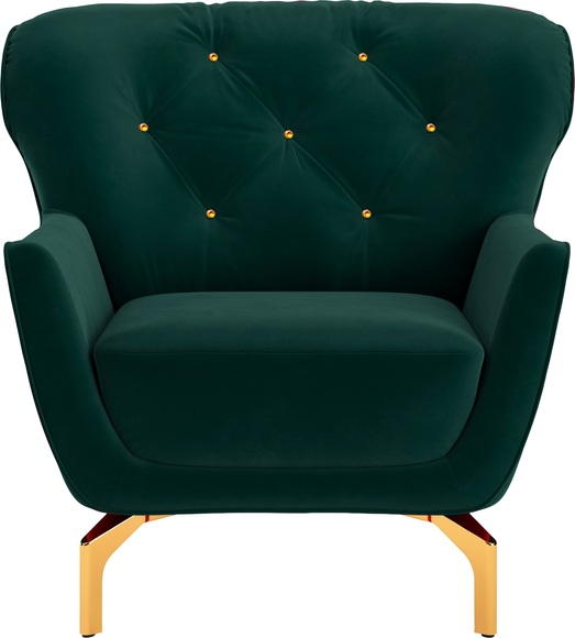 sit&more Sessel »Orient 3 V«, inkl. 1 Zierkissen mit Strass-Stein, goldfarbene Metallfüsse