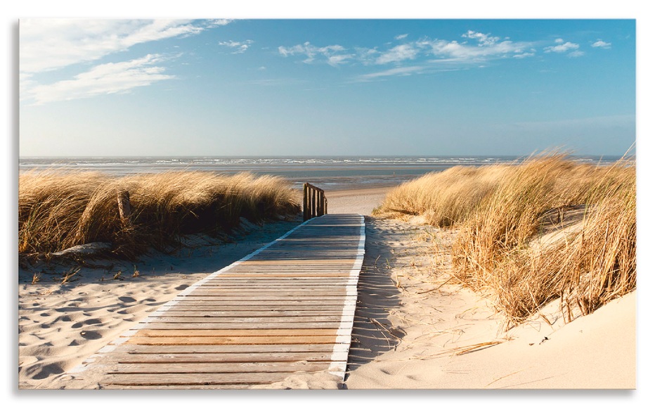 Artland Küchenrückwand »Nordseestrand auf Langeoog - Steg«