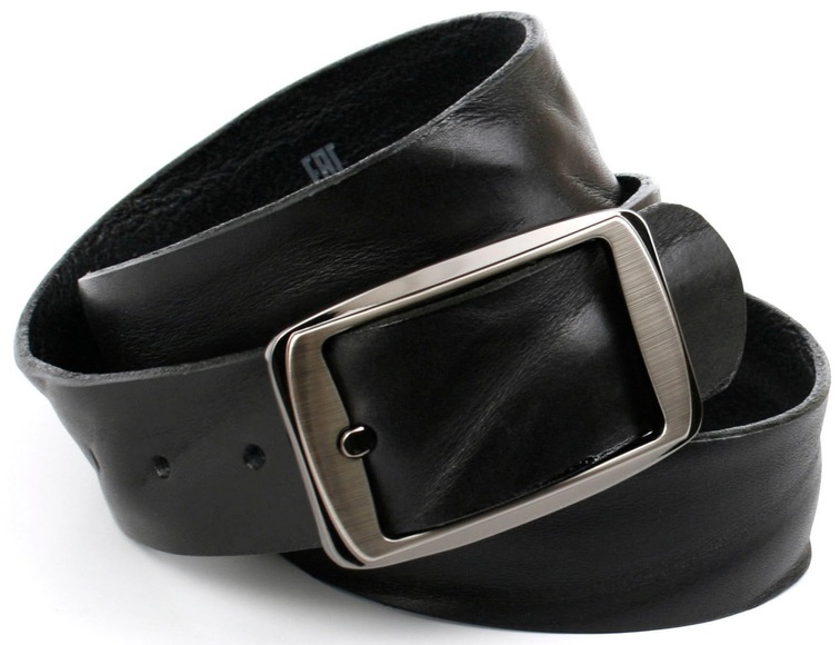 Anthoni Crown Vollleder Jeansgürtel in Schwarz