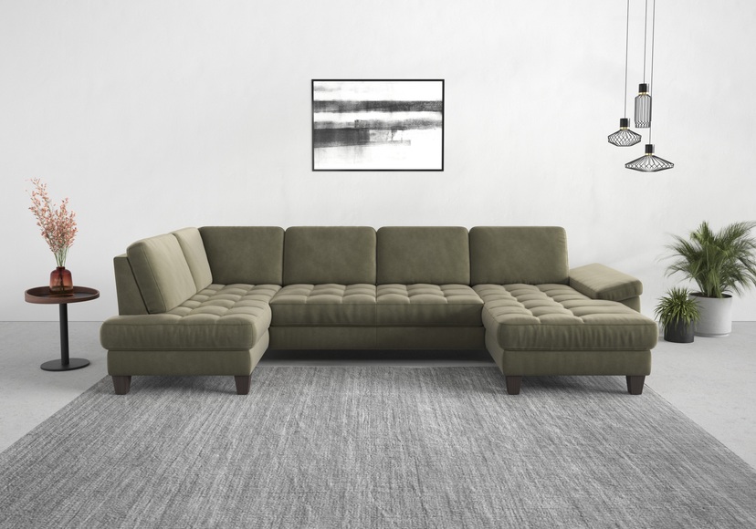 sit&more Wohnlandschaft, wahlweise mit Bettfunktion, Bettkasten, Sitztiefenverstellung