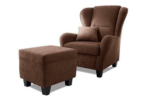 Home affaire Sessel »Oliver«, (2 St.), inklusive Hocker, Microfaser