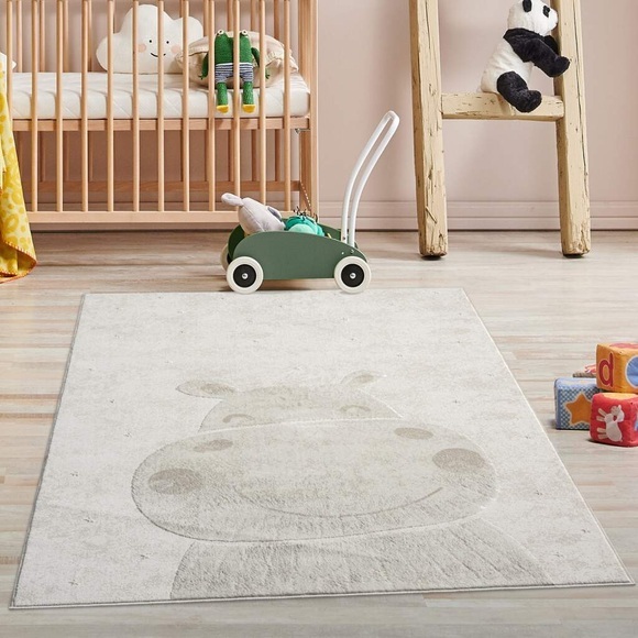 Carpet City Kinderteppich »MARA703«, rechteckig, Kinderzimmer Teppich Tiere Beige Spielzimmer