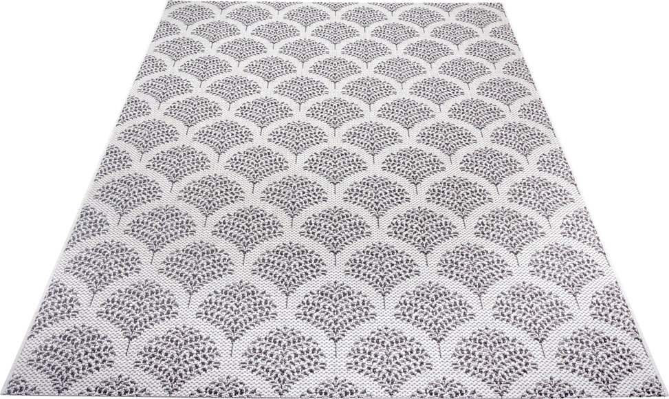 White Label - Teppich In-& Outdoor - 80 x 150 cm; - Creme, Schwarz