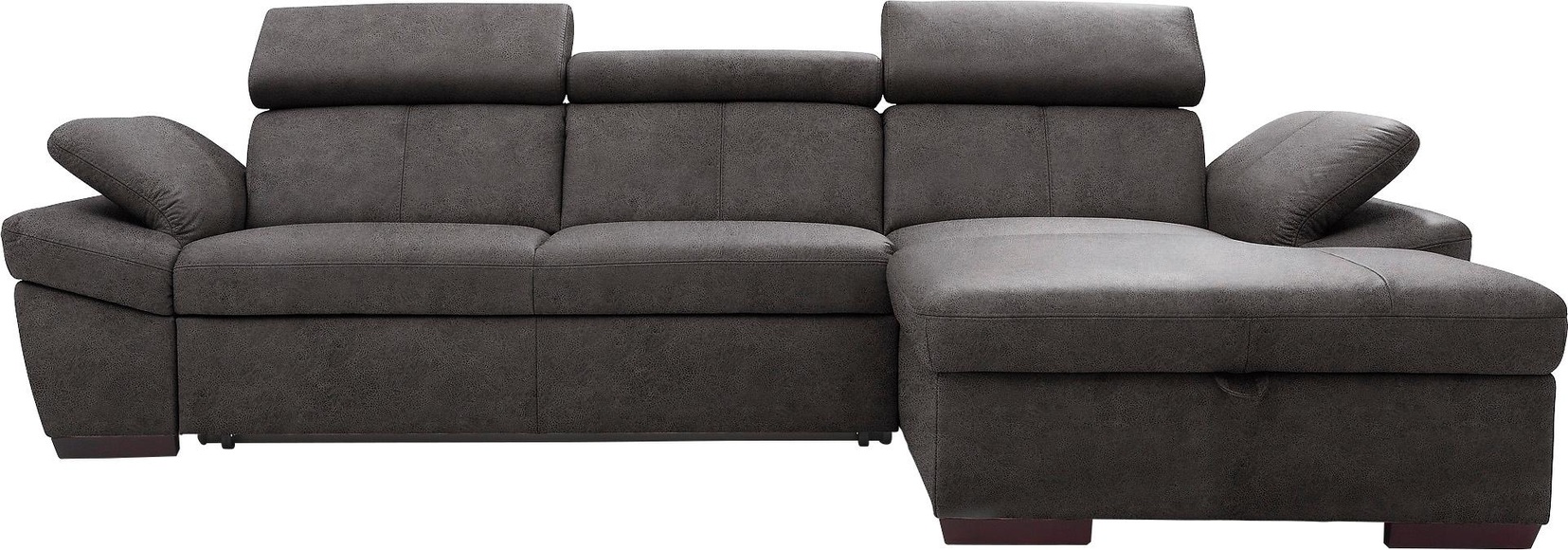 exxpo - sofa fashion Ecksofa, inklusive Kopfteil- und Armteilverstellung, wahlweise mit Bettfunktion