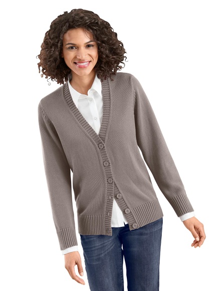 Casual Looks Strickjacke in »fully fashioned«-Verarbeitung