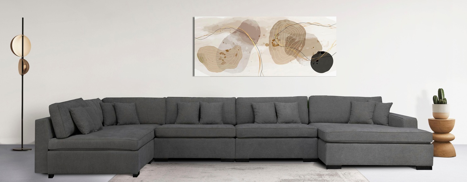 Guido Maria Kretschmer Home&Living Wohnlandschaft »Skara XXL«, Lounge-Sofa XXL mit Federkern-Polsterung, in vielen Bezugsvarianten, auch recycelt