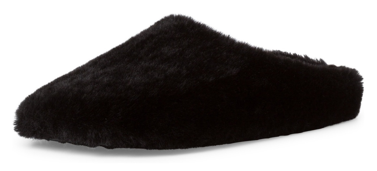 Tamaris Pantoffel, Hausschuh aus kuscheligem Fellimitat