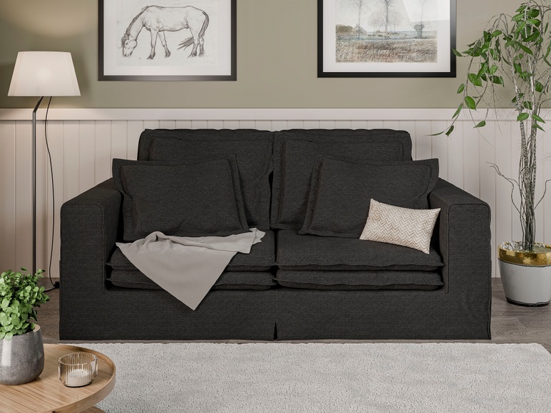 Home affaire 3-Sitzer »ALISSAS BIS mit vielen Kissen, Biesen an den Kissen,«, Hussen-Optik, kleine Taschen an der Seite zum Verstauen