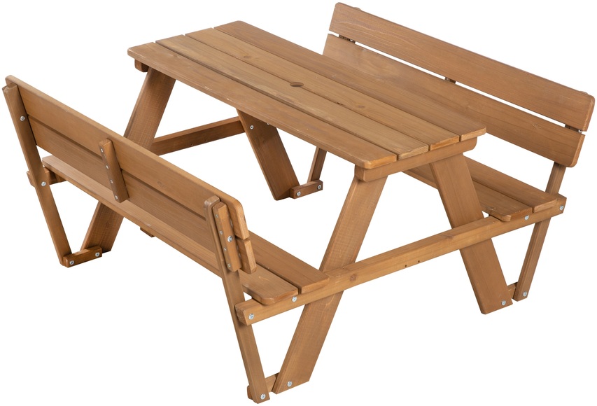 roba Kindersitzgruppe Picknick for 4 Outdoor Deluxe mit Rückenlehnen - weiß