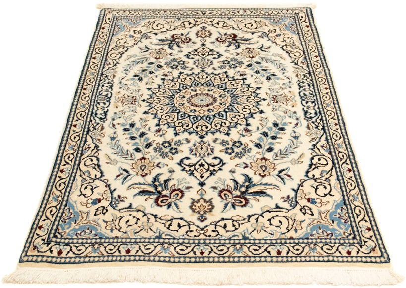 morgenland Wollteppich »Nain 9la Teppich handgeknüpft beige«, rechteckig, 8 mm Höhe