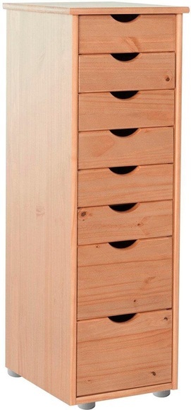 my home Kommode »Gava«, aus schönem massivem Kiefernholz, mit vielen Stauraummöglichkeiten, Breite 34 cm