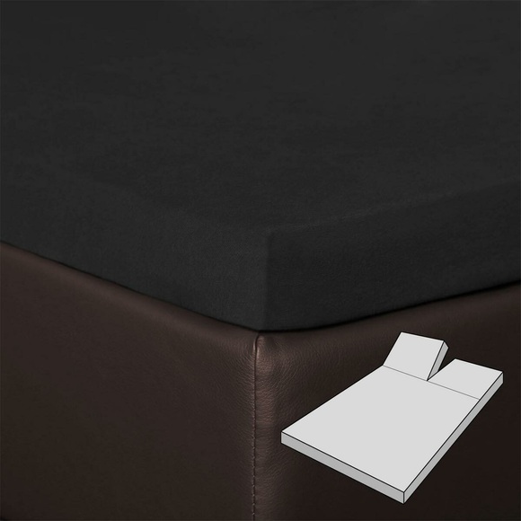 BETTWARENSHOP Spannbettlaken »Multi-Stretch Split-Topper«, (1 St.), für Matratzentopper mit Einschnitt
