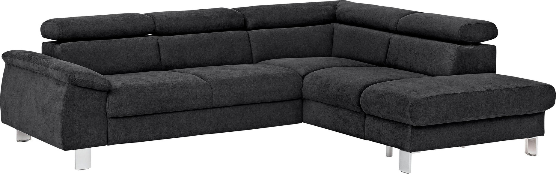 COTTA Ecksofa »Komaris«, inklusive Kopf- bzw. Rückenverstellung, wahlweise Bettfunktion, Bettkasten und RGB-LED-Beleuchtung