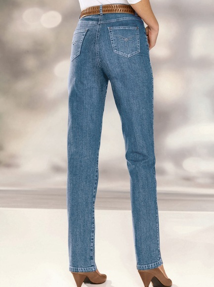 Casual Looks Jeans mit festem Bund und Gürtelschlaufen