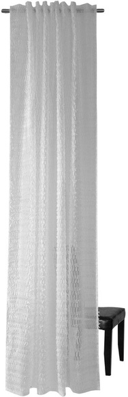 HOMING Gardine »Franje«, (1 St.), Fransen, modern, weiss, Wohnzimmer, Schlafzimmer