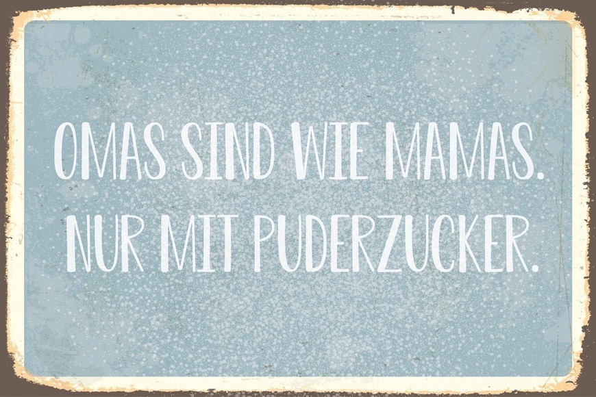 queence Metallbild »Puderzucker«, Sprüche, (1 St.)