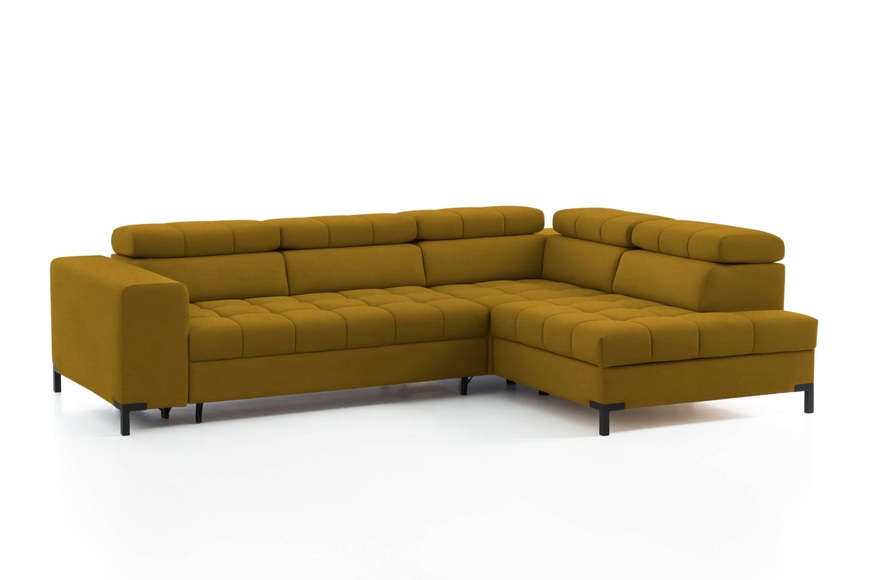 exxpo - sofa fashion Ecksofa, Steppung im Sitzbereich, Wahlweise mit Bettfunktion und Bettkasten, inklusive 5 verstellbaren Kopfstützen
