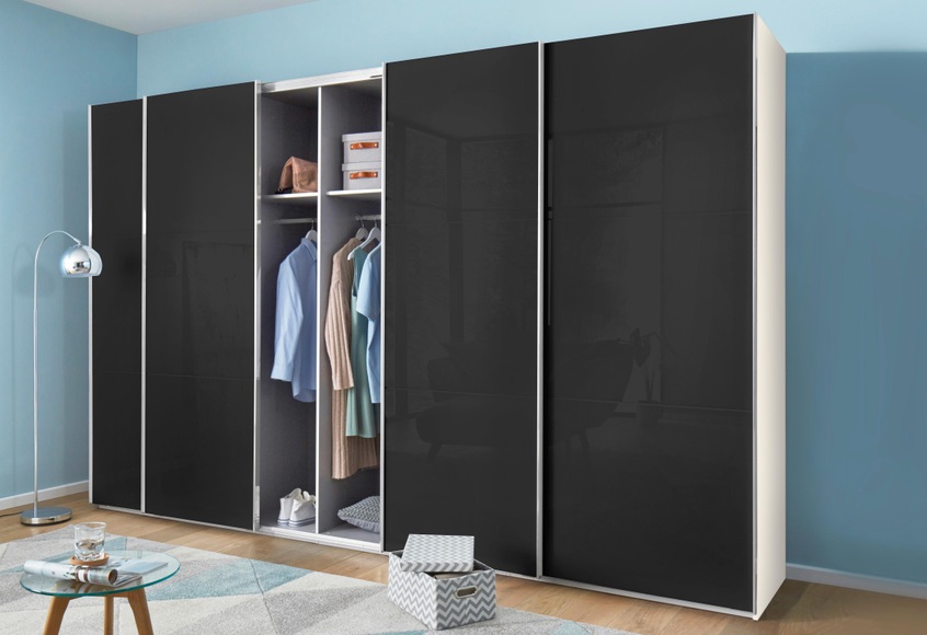 Fresh To Go Schwebetürenschrank »Level«, mit Glastüren und Synchronöffnung