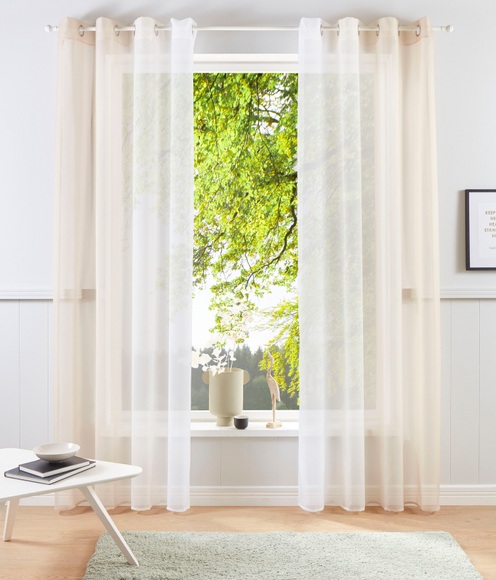 my home Gardine »Valverde«, Vorhang, Fertiggardine, transparent