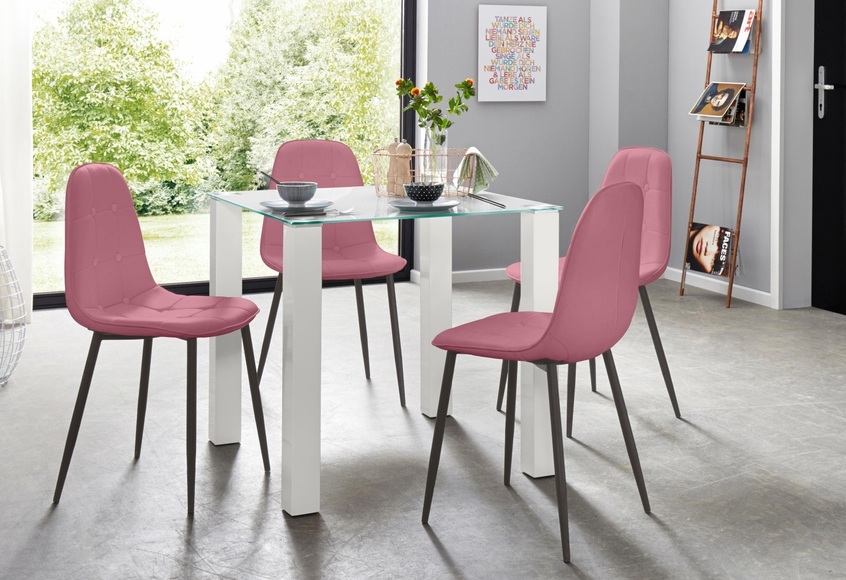 my home Essgruppe, (Set, 5 tlg.), mit Glastisch, Breite 80 cm
