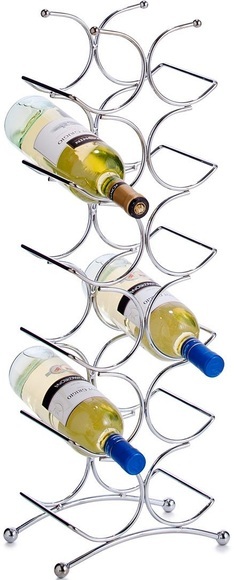 Weinregal für 12 Flaschen Silber