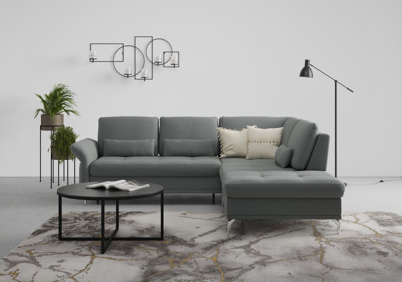 INOSIGN Ecksofa »Palm Beach«, Federkern, mit Sitztiefenverstellung, wahlweise mit Bettfunktion, Bettkasten und Armteilverstellung