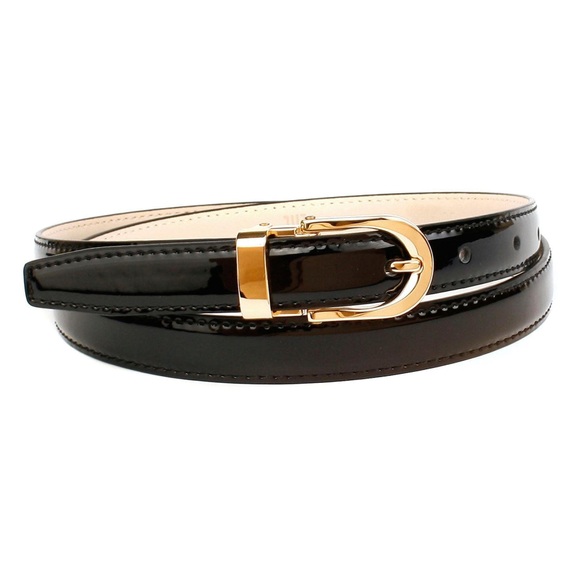 Anthoni Crown Schmaler Lackledergürtel