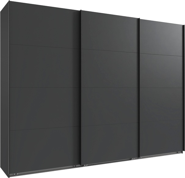 Wimex Kleiderschrank »Mugano, Made in Germany, Lieferung bis in Deine Etage und Stellort«, (wähle Deine Ausstattung: Basic oder Premium!), 3 Schwebetüren, grosse Grössen, mit oder ohne Spiegel, Metallgriffe