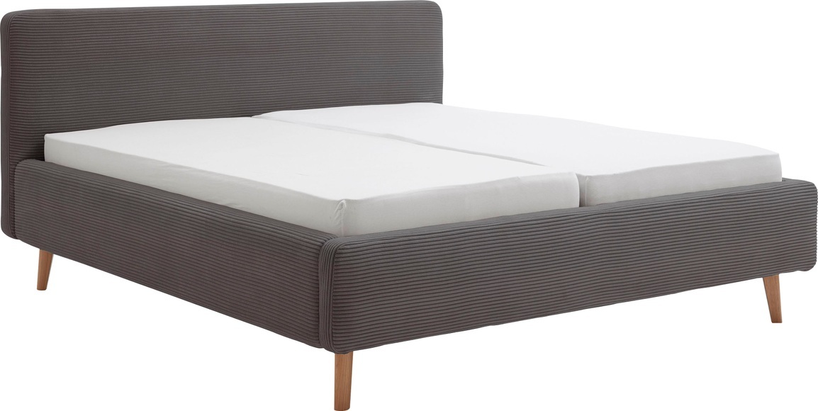 Novel - Bett MATTIS_8096 - grau - Textil - 180x200