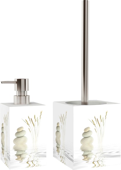 Sanilo Badaccessoire-Set »Balance«, 2-teiliges Set aus Seifenspender und WC-Bürste