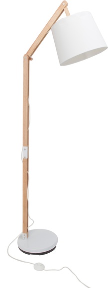 Stehlampe LED E27 60 W EEK: abhängig v. Leuchtmittel (A++ - E) Brilliant Carlyn 09958A75 Holz (hell), Weiß