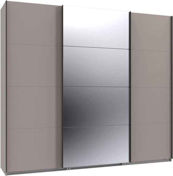 Wimex Kleiderschrank »Mugano, Made in Germany, Lieferung bis in Deine Etage und Stellort«, (wähle Deine Ausstattung: Basic oder Premium!), 3 Schwebetüren, grosse Grössen, mit oder ohne Spiegel, Metallgriffe