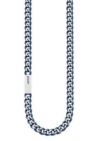 Panzer-Halskette in Silber/Blau