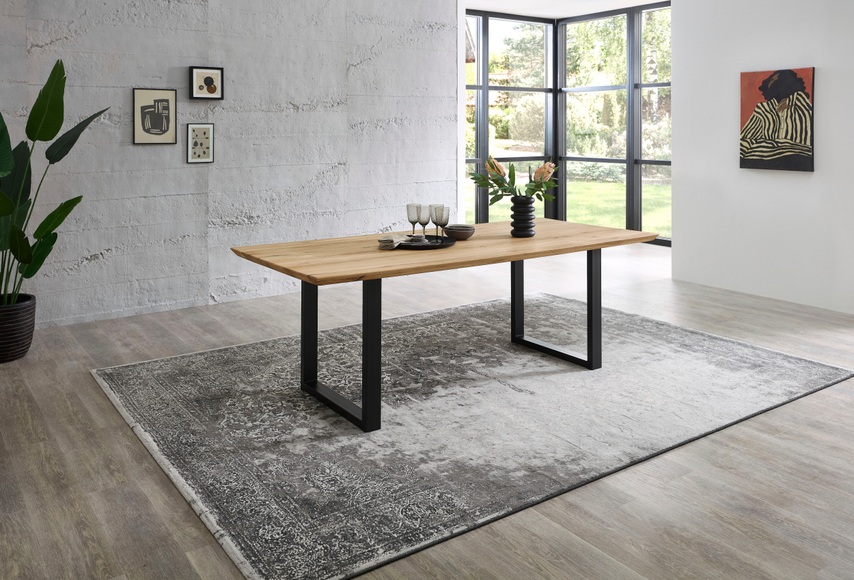 Livetastic Esstisch in holz 200/100/74 cm , Bennet B: 200 CM Eiche , Eichefarben , Eiche , massiv , 100x74 cm , geölt,Echtholz , 000572024301