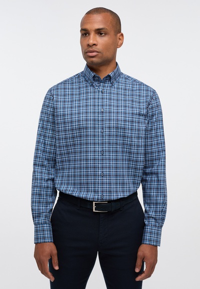 ETERNA kariertes Twill Hemd MODERN FIT