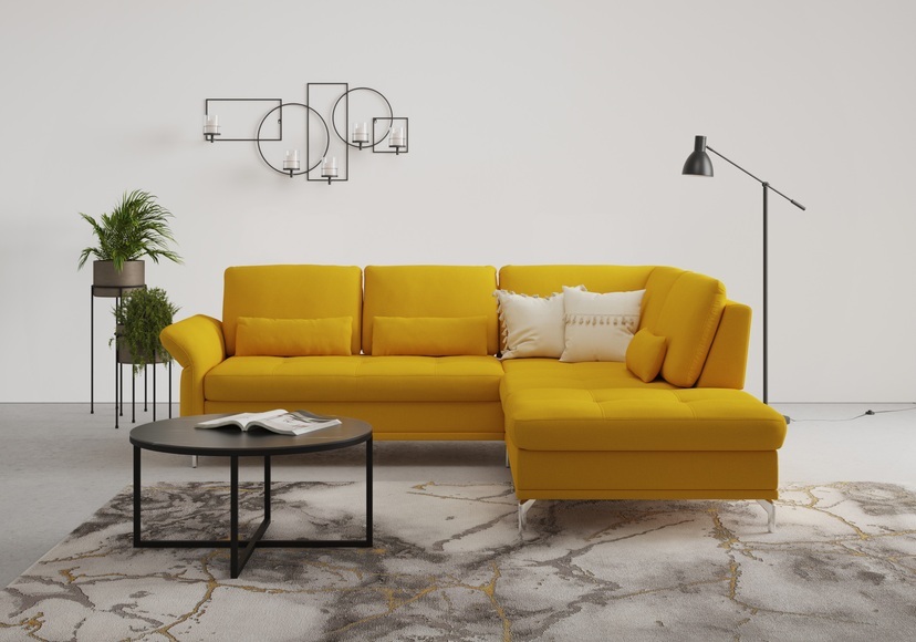 INOSIGN Ecksofa »Palm Beach«, Federkern, mit Sitztiefenverstellung, wahlweise mit Bettfunktion, Bettkasten und Armteilverstellung